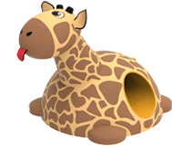 Giraffe with tube photo